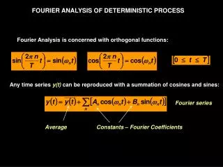 FOURIER ANALYSIS OF DETERMINISTIC PROCESS