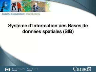 syst me d information des bases de donn es spatiales sib