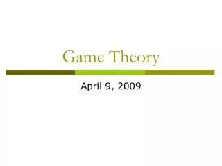 Game Theory