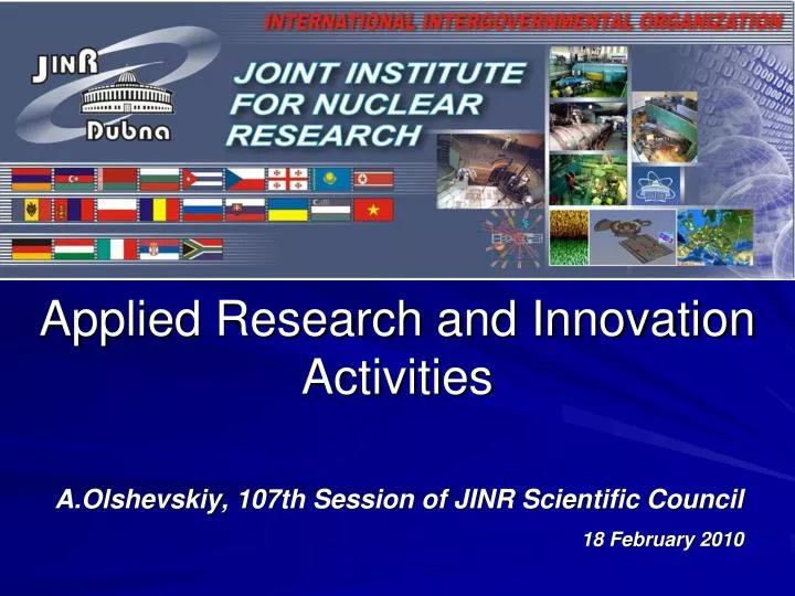 applied research and innovation activities