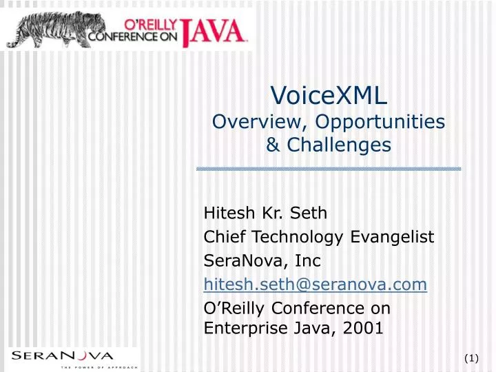 voicexml overview opportunities challenges
