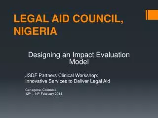 LEGAL AID COUNCIL, NIGERIA