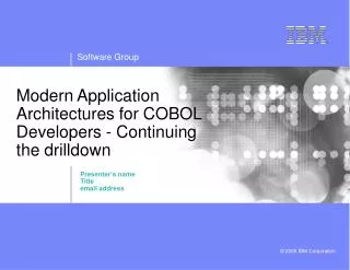 Modern Application Architectures for COBOL Developers - Continuing the drilldown