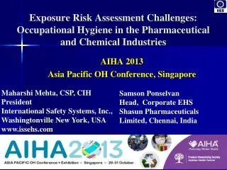 Exposure Risk Assessment Challenges