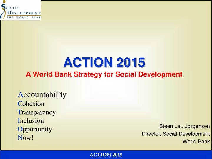 action 2015 a world bank strategy for social development