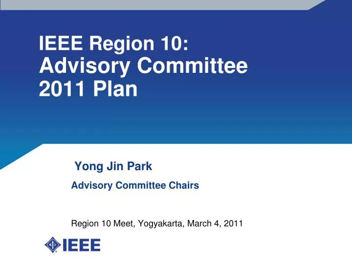 ieee region 10 advisory committee 2011 plan