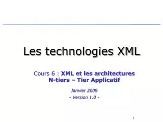 les technologies xml