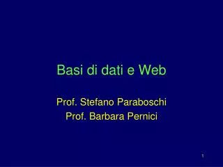 basi di dati e web