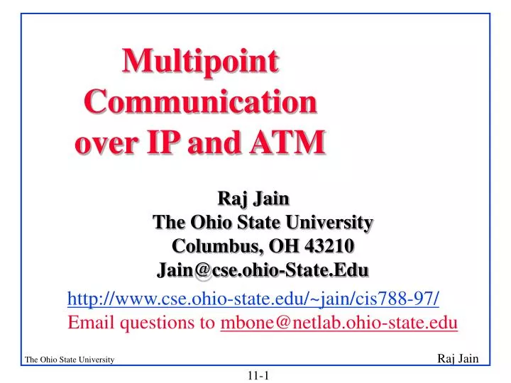 multipoint communication over ip and atm