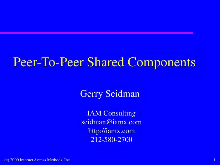 peer to peer shared components