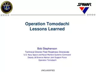 Operation Tomodachi Lessons Learned