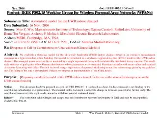 Project: IEEE P802.15 Working Group for Wireless Personal Area Networks (WPANs)