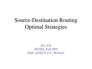 Basic Routing Problem