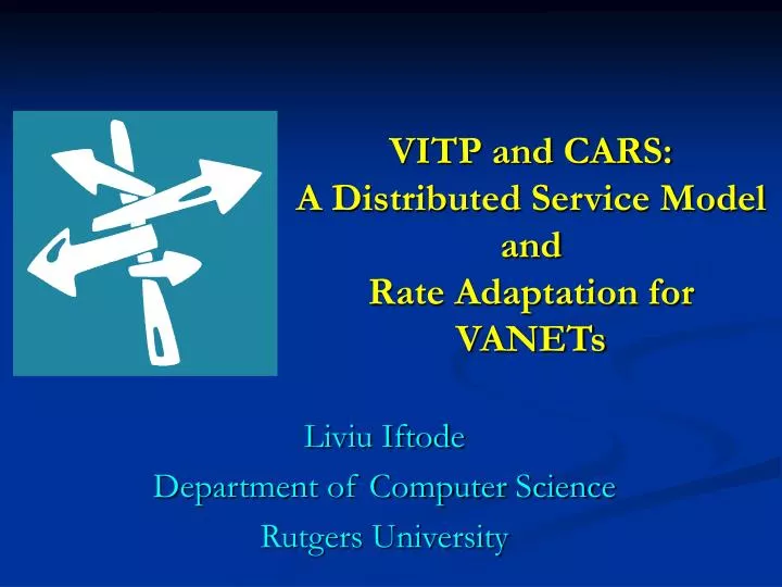 vitp and cars a distributed service model and rate adaptation for vanets