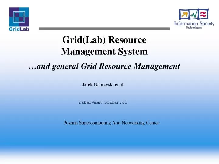 grid lab resource management system