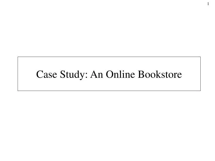 case study an online bookstore