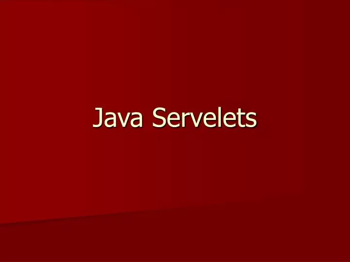 java servelets