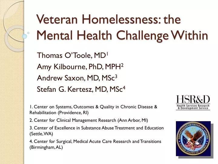 veteran homelessness the mental health challenge within