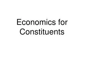 Economics for Constituents