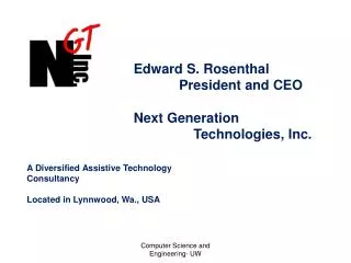 Edward S. Rosenthal President and CEO