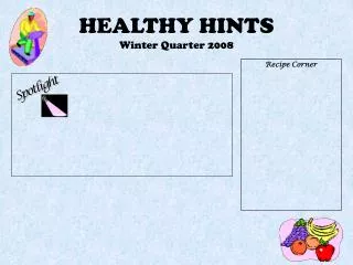HEALTHY HINTS