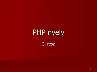 php nyelv