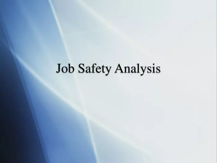 job safety analysis