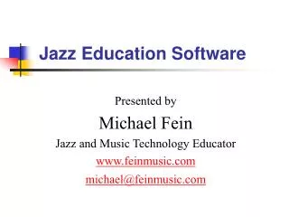 Jazz Education Software