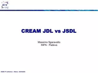 CREAM JDL vs JSDL