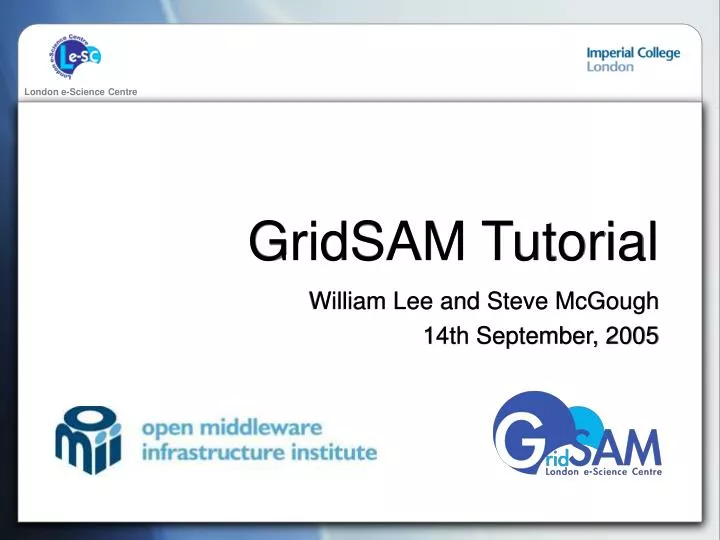 gridsam tutorial