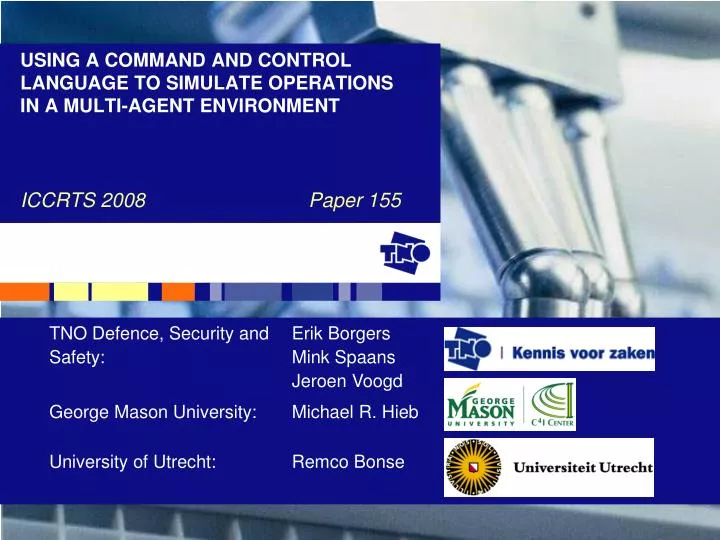 using a command and control language to simulate operations in a multi agent environment