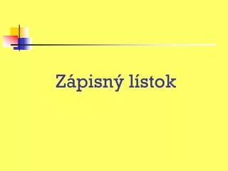 z pisn l stok