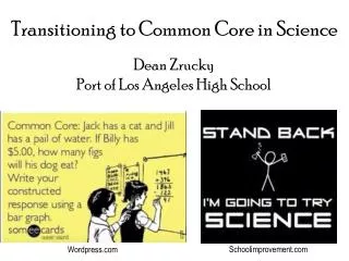 Transitioning to Common Core in Science