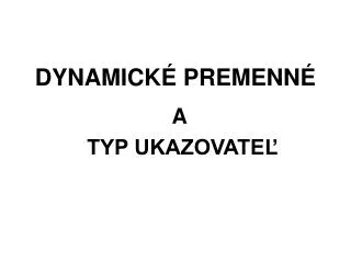 dynamick premenn