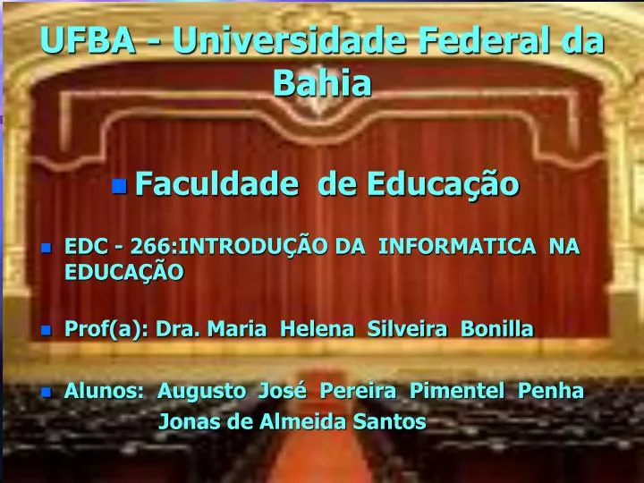 ufba universidade federal da bahia