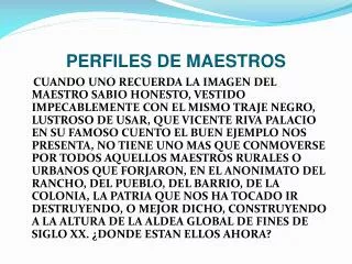 perfiles de maestros
