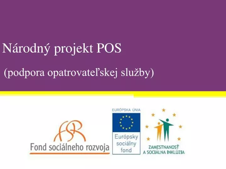 n rodn projekt pos