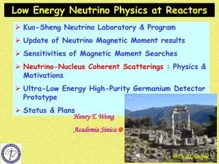 Kuo-Sheng Neutrino Laboratory &amp; Program Update of Neutrino Magnetic Moment results