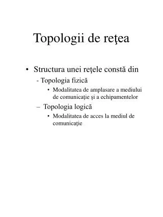 topologii de re ea