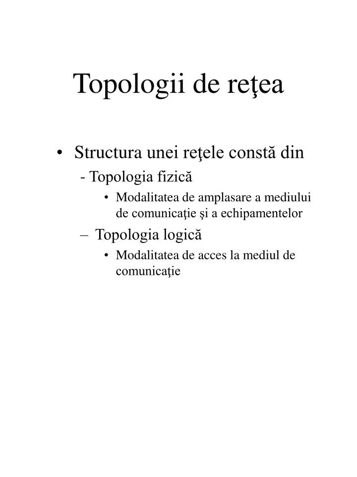 topologii de re ea