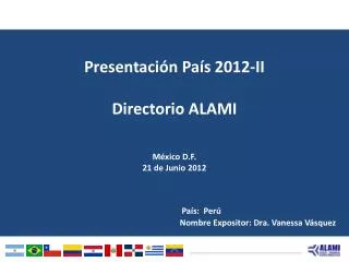 presentaci n pa s 2012 ii directorio alami