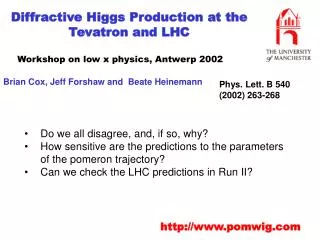 Diffractive Higgs Production at the Tevatron and LHC