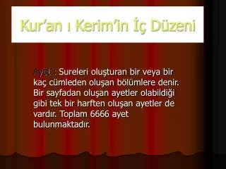 kur an kerim in d zeni