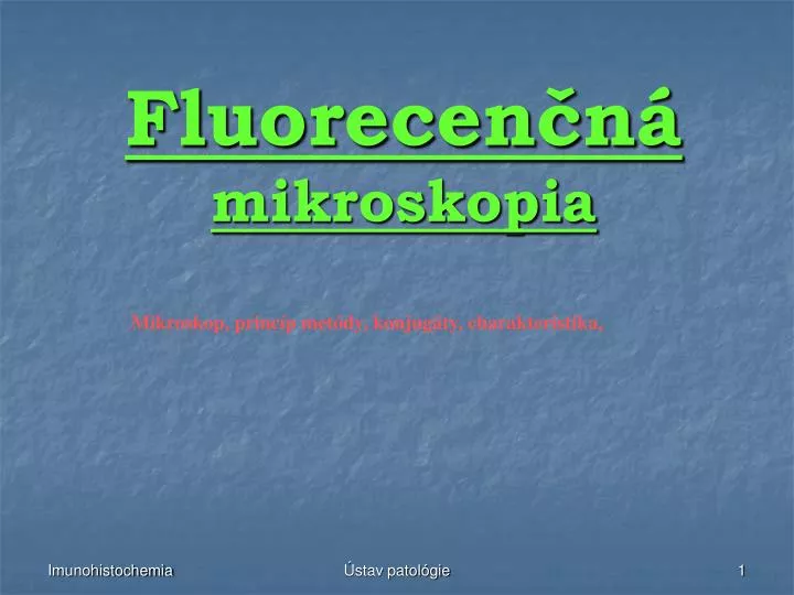 fluorecen n mikroskopia