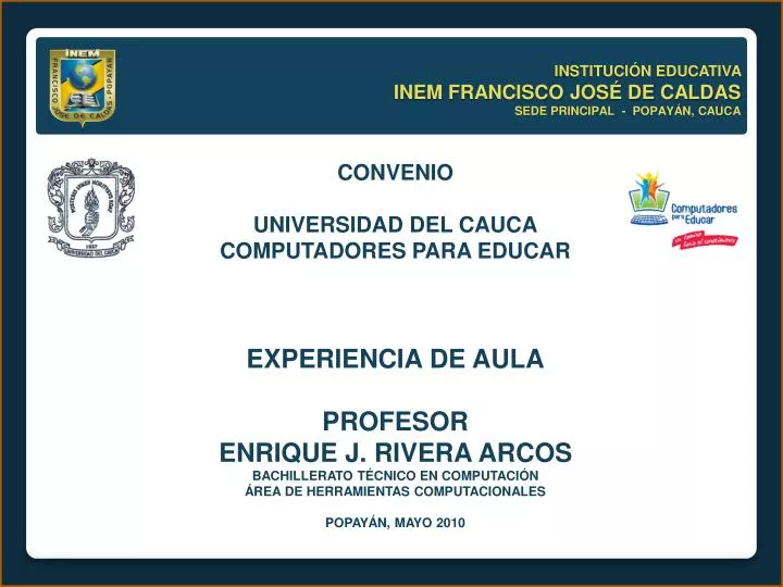 instituci n educativa inem francisco jos de caldas sede principal popay n cauca