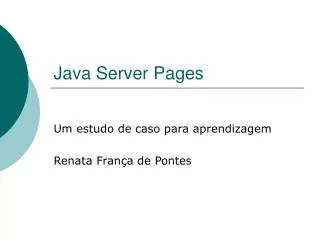 um estudo de caso para aprendizagem renata fran a de pontes