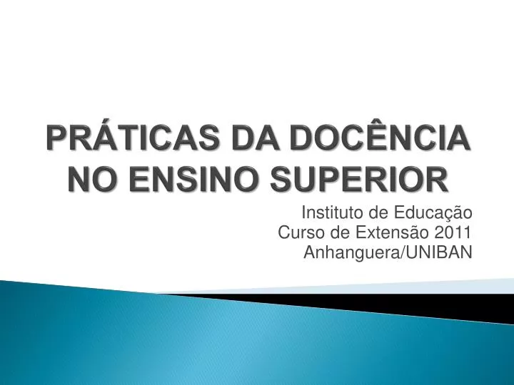 pr ticas da doc ncia no ensino superior