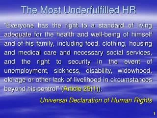 The Most Underfulfilled HR