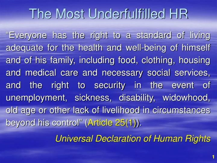 the most underfulfilled hr