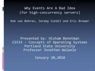 Why Events Are A Bad Idea (for high-concurrency servers)